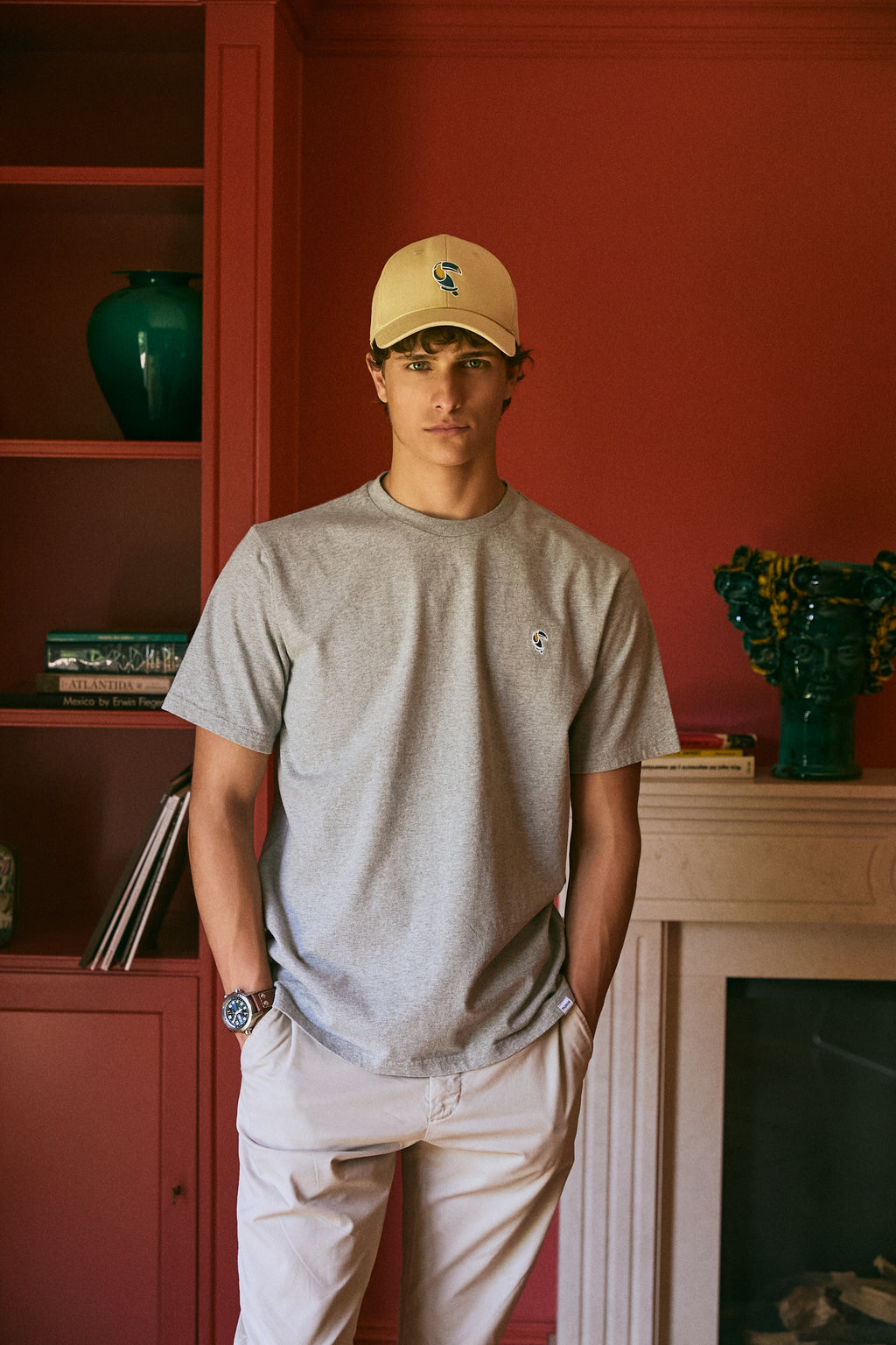 CAMISETA BASIC GRIS MELANGE