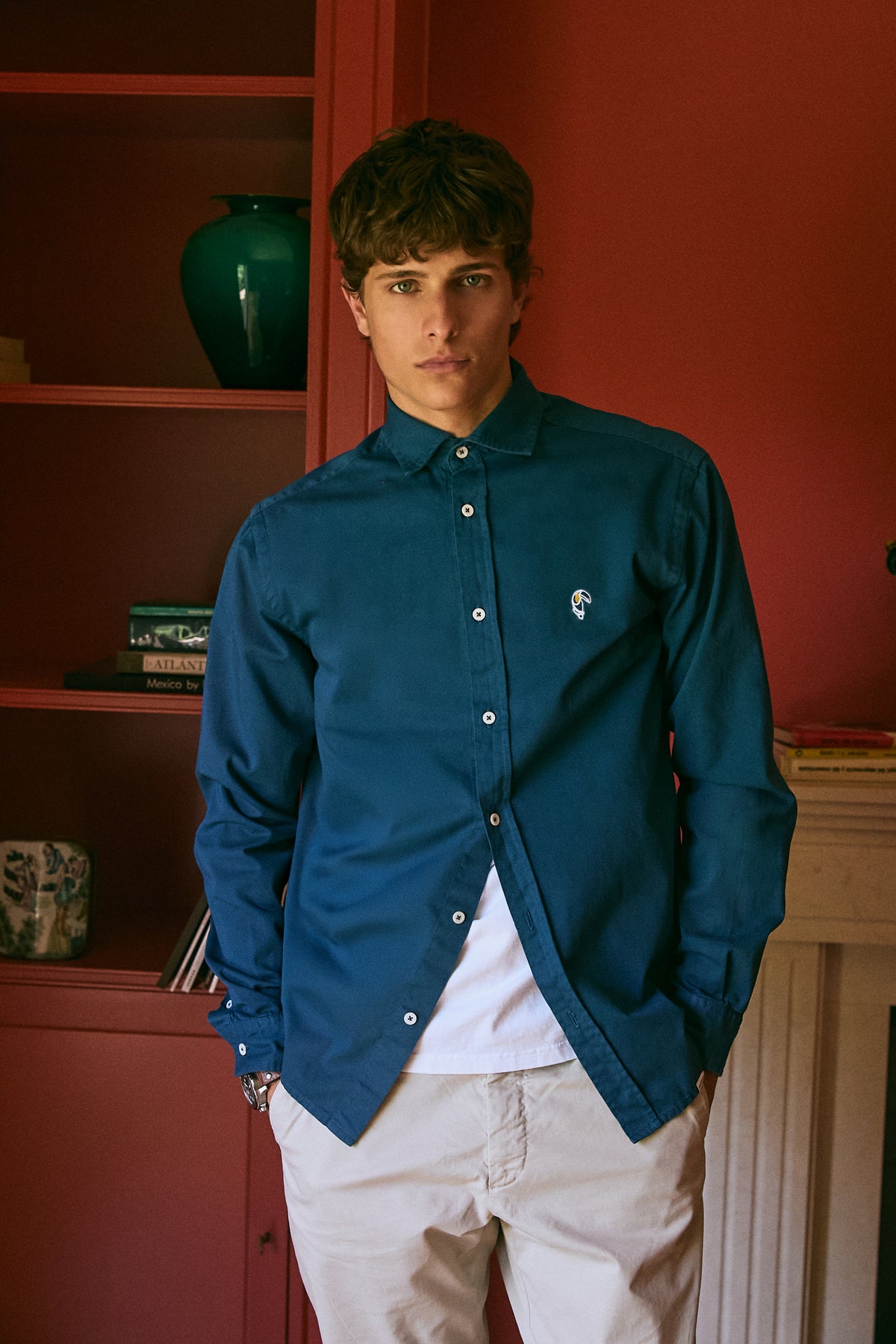 CAMISA SARGA GRISACEO
