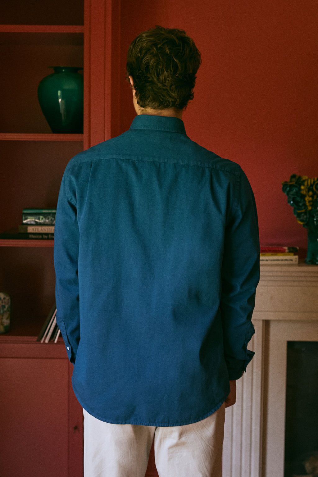 CAMISA SARGA AZUL MARINO