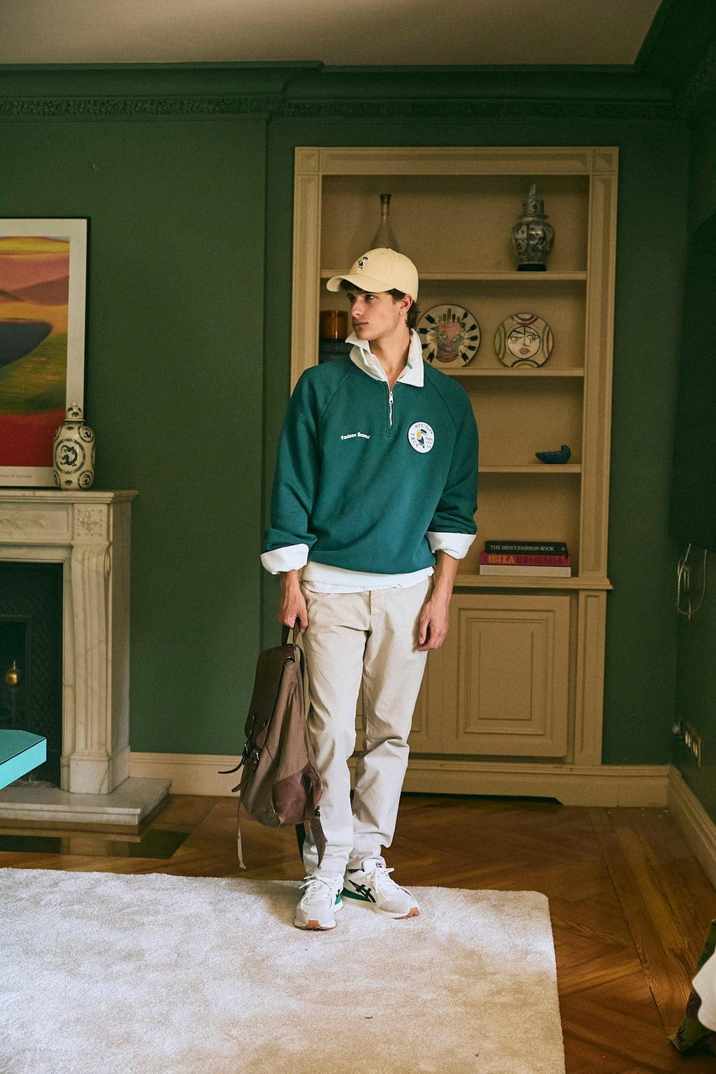 SUDADERA ZIP VERDE