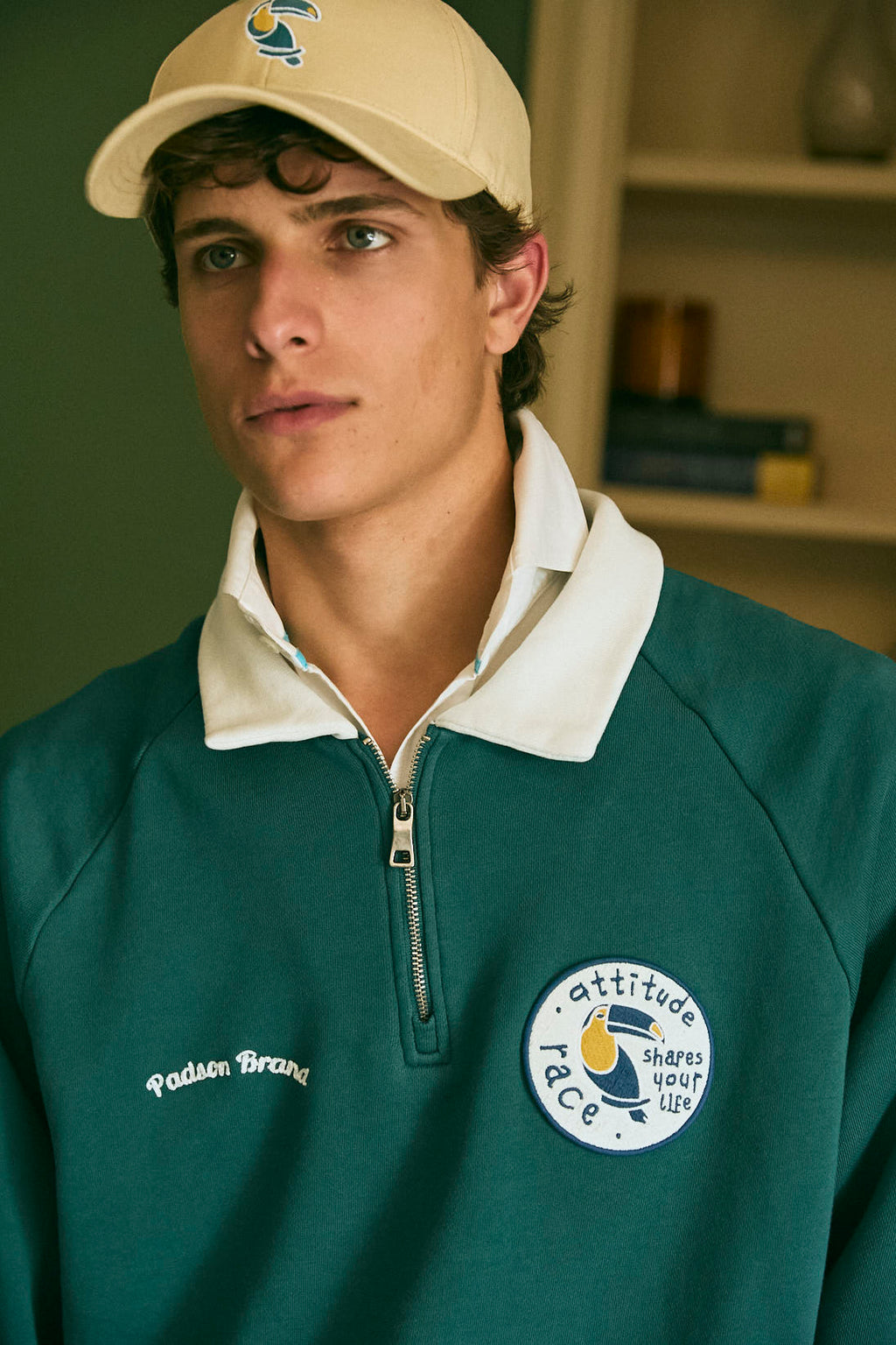 SUDADERA ZIP VERDE