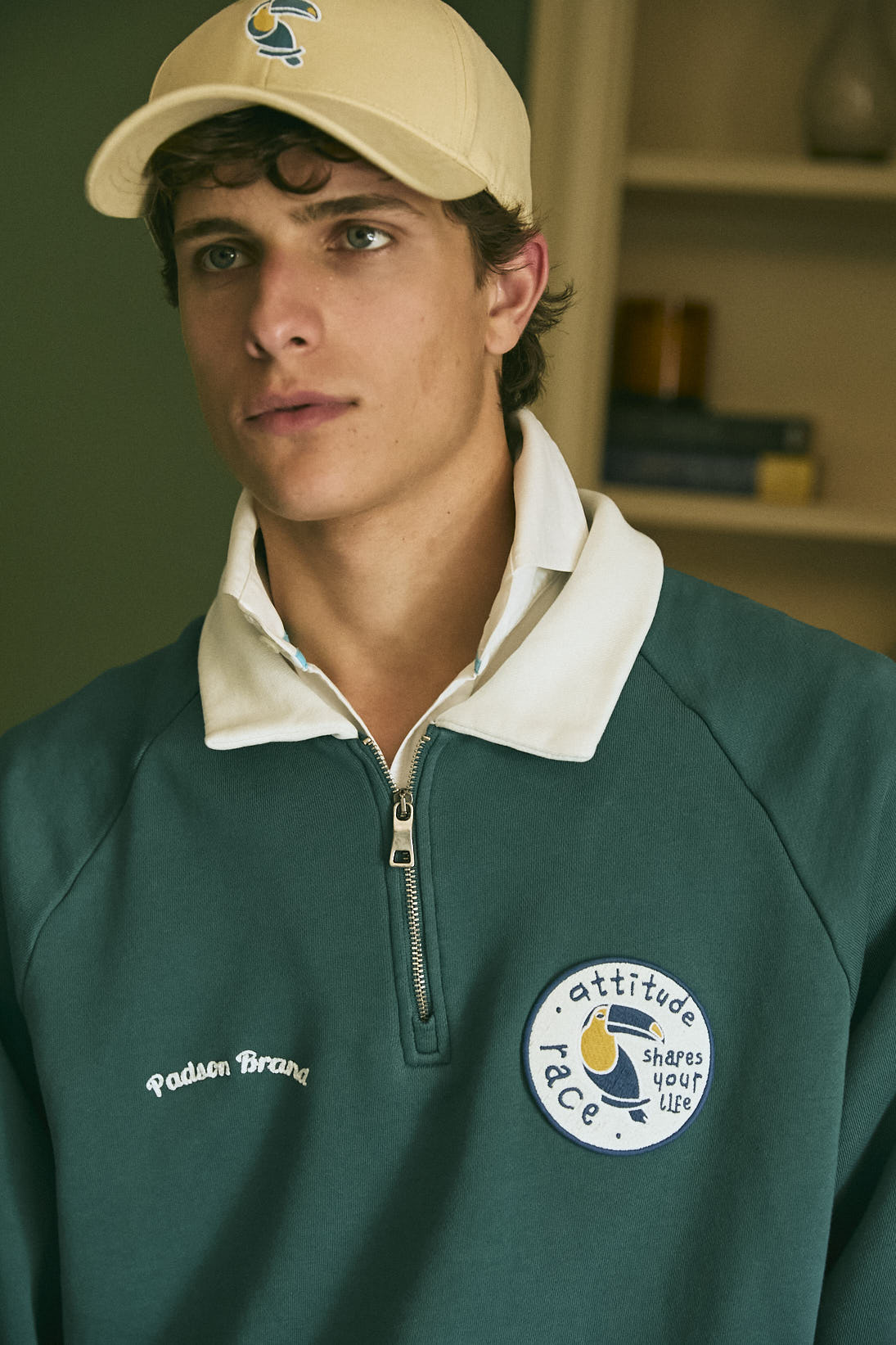SUDADERA ZIP VERDE