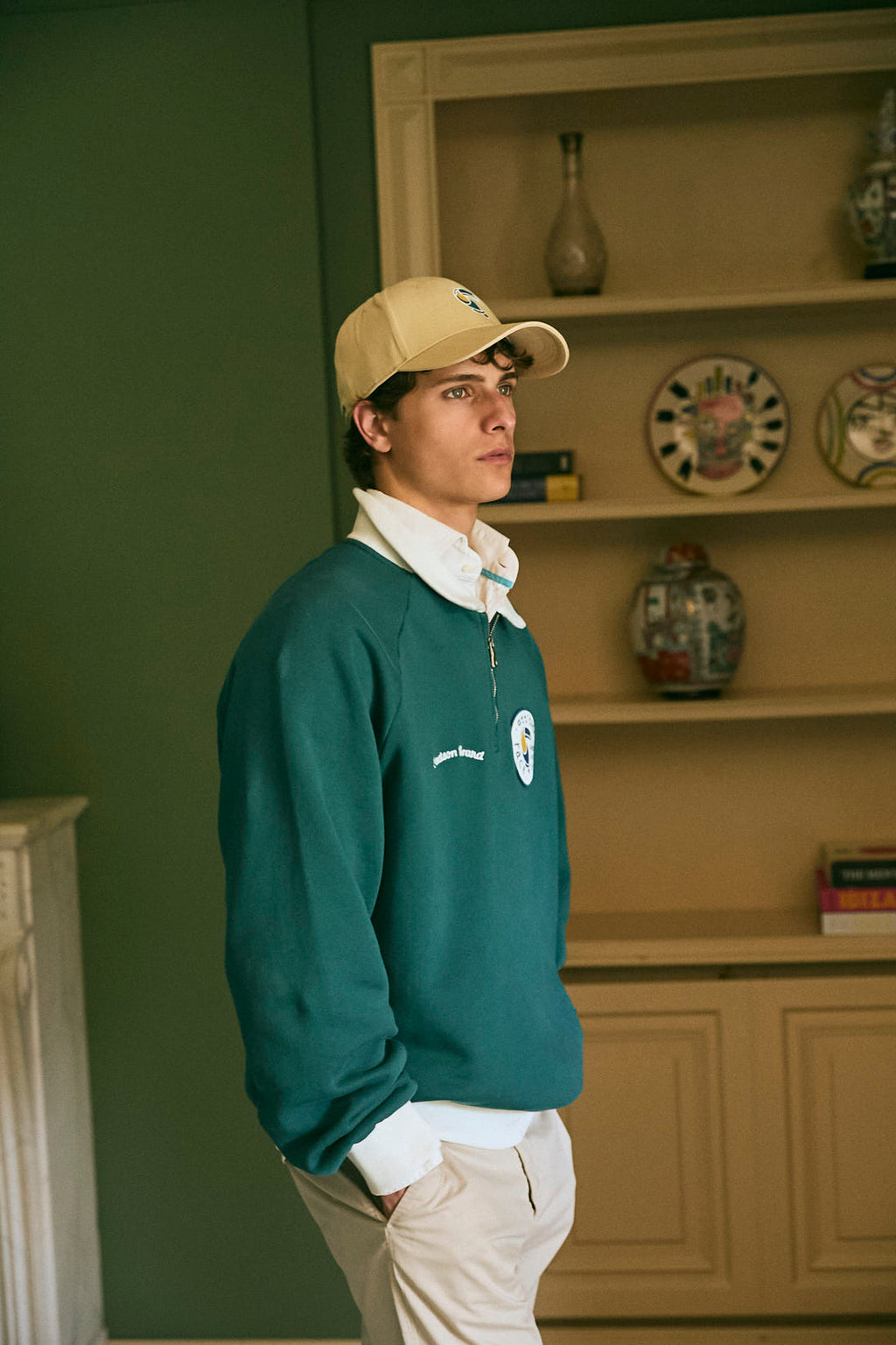 SUDADERA ZIP VERDE