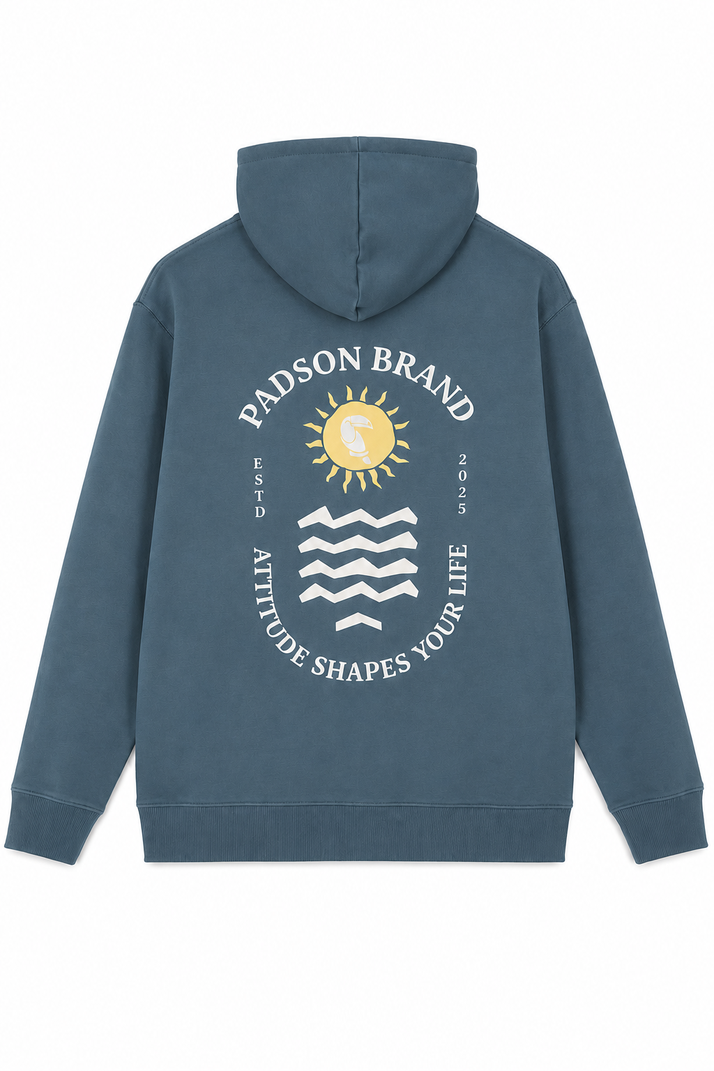 SUDADERA HODDIE LETTERING AZUL