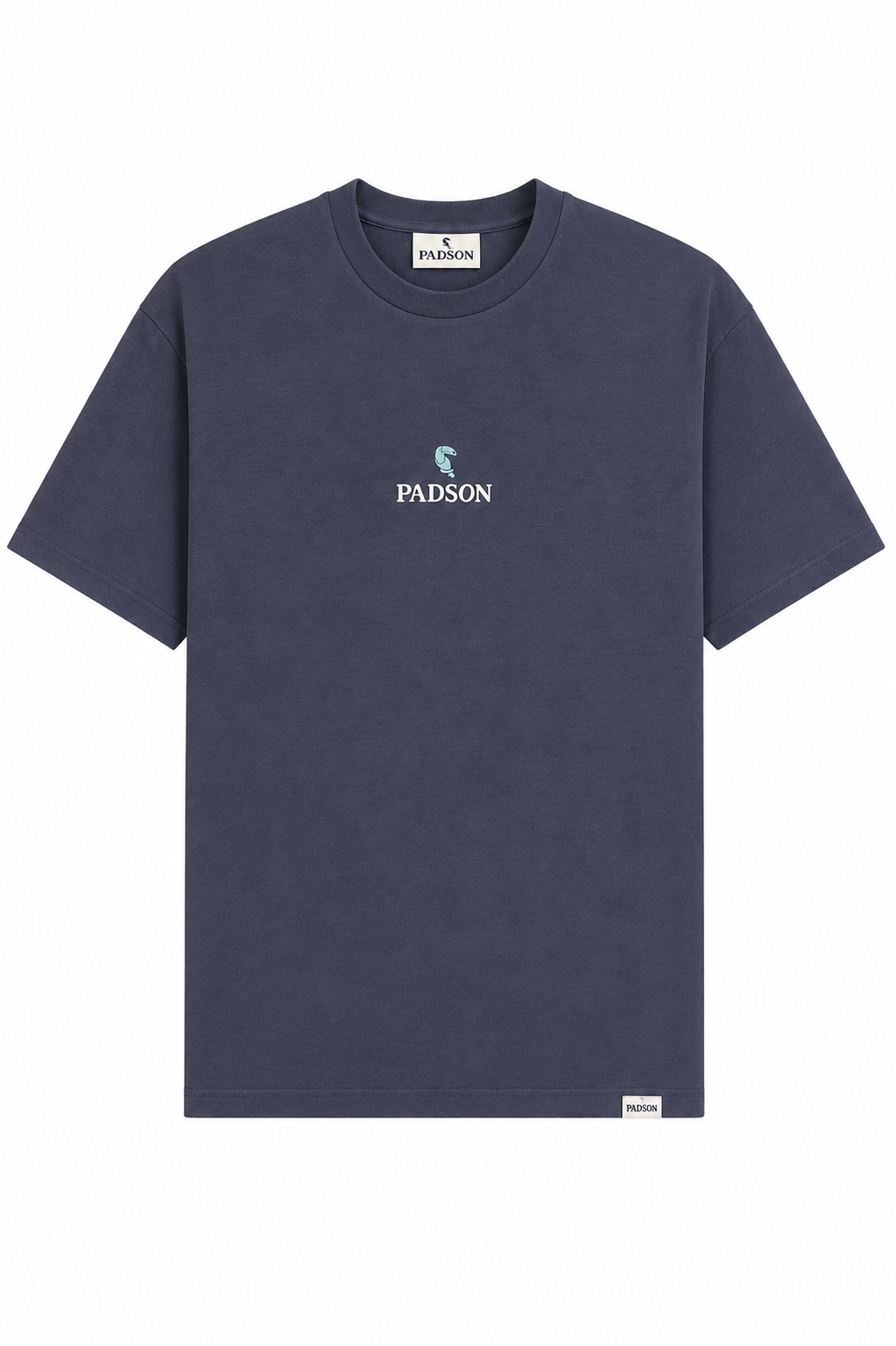 CAMISETA LOGO AZUL GRISACEO