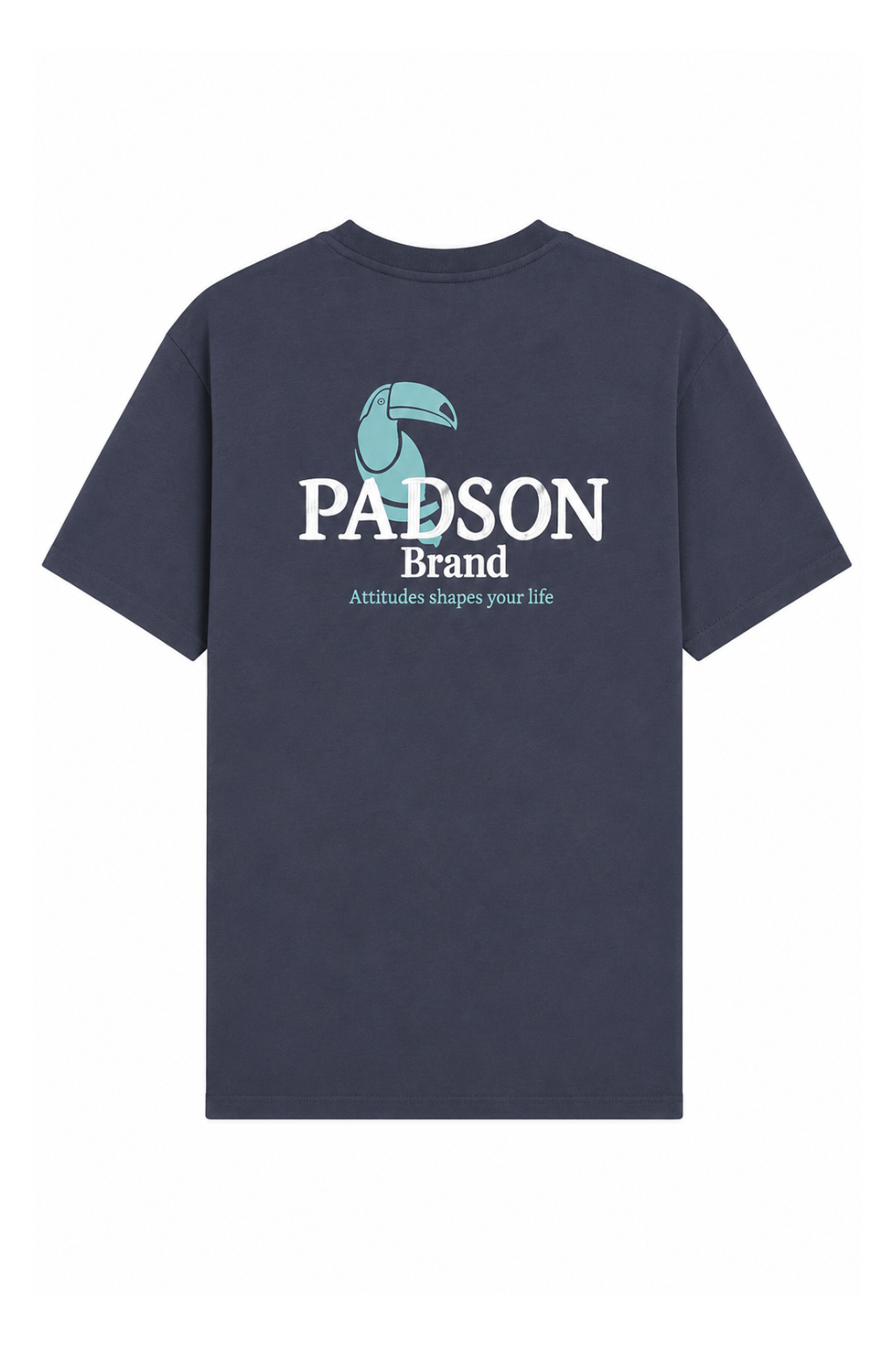 CAMISETA LOGO AZUL GRISACEO