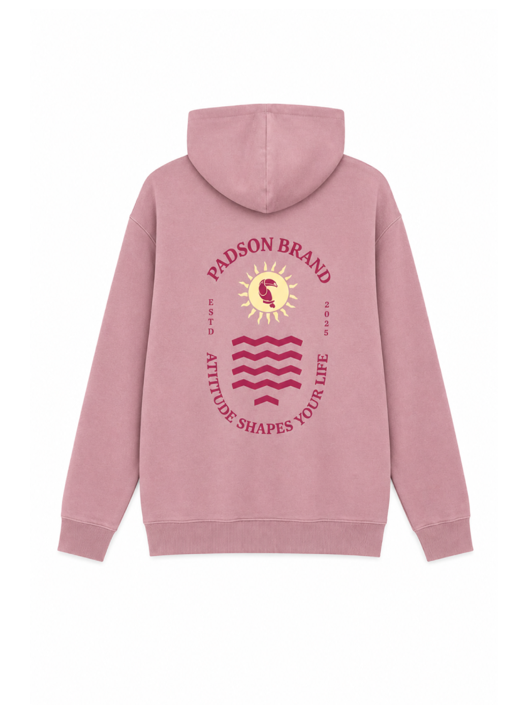 SUDADERA HODDIE LETTERING ROSA