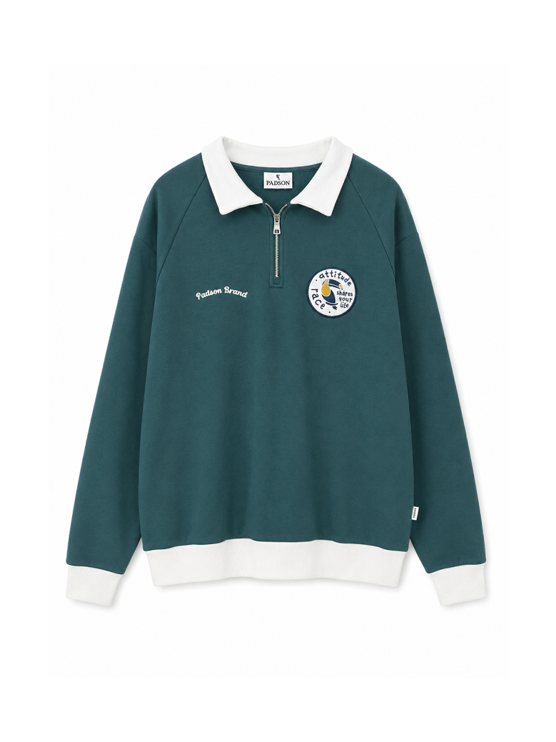 SUDADERA ZIP VERDE